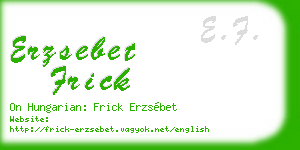 erzsebet frick business card