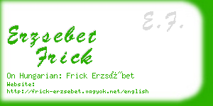 erzsebet frick business card